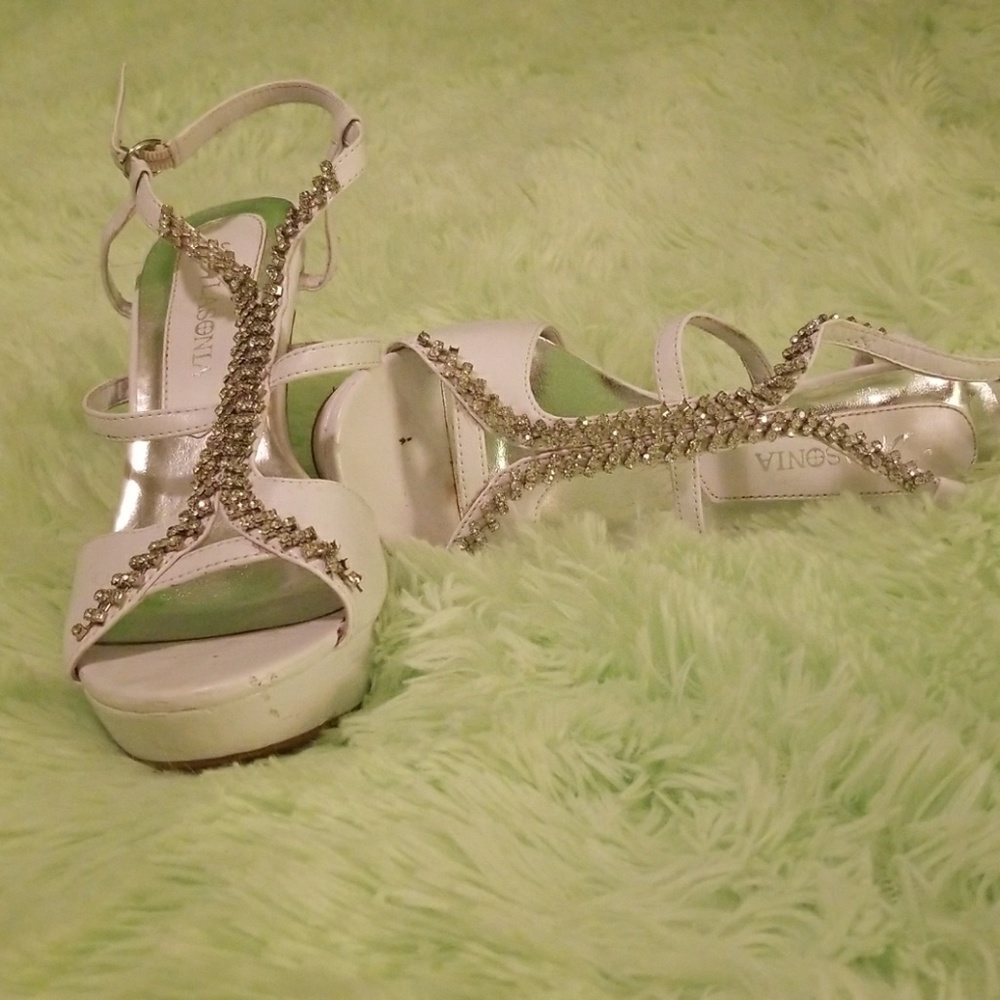 Jewel embellished heels